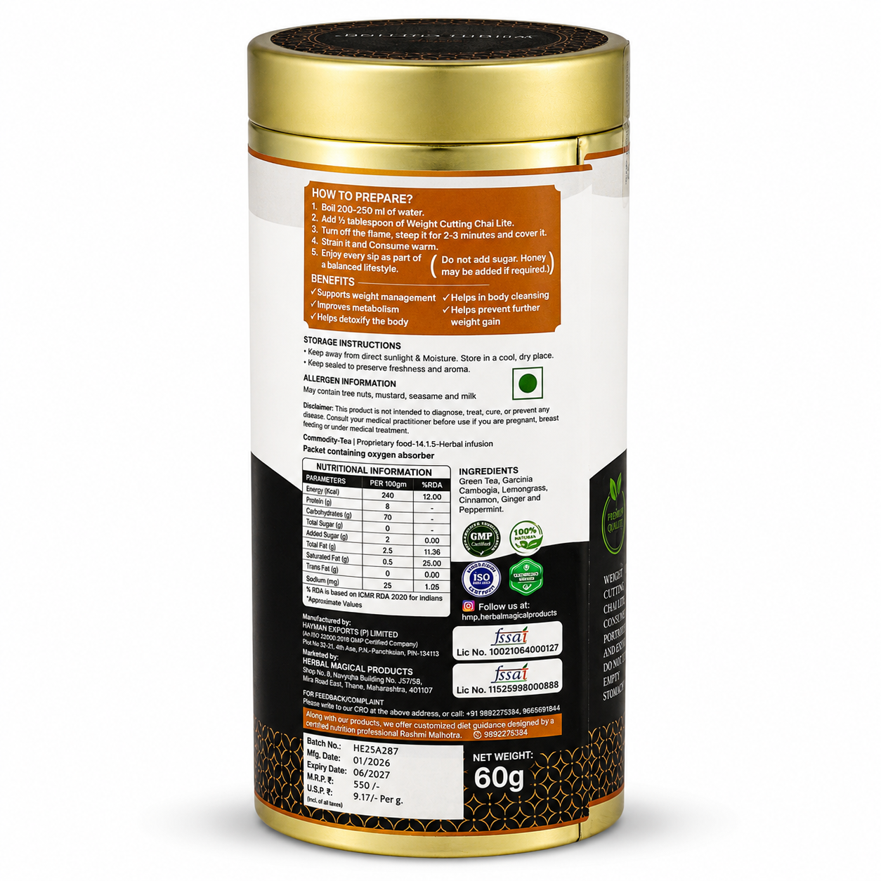 Weight Cutting Chai Lite view 3